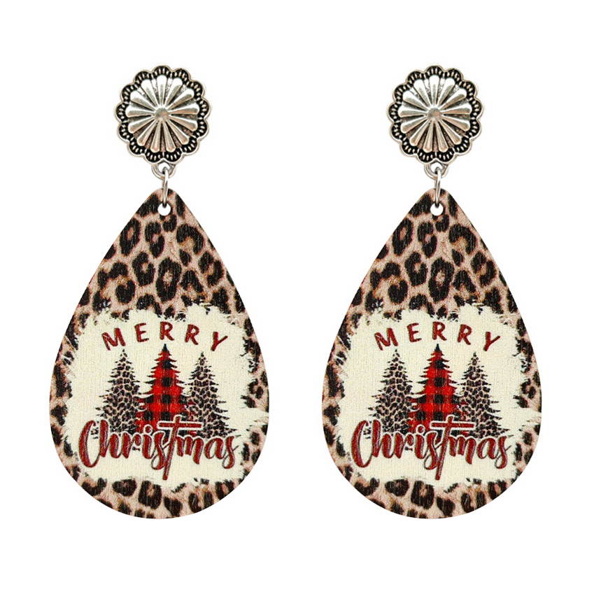 Southwestern Christmas Tree Earrings