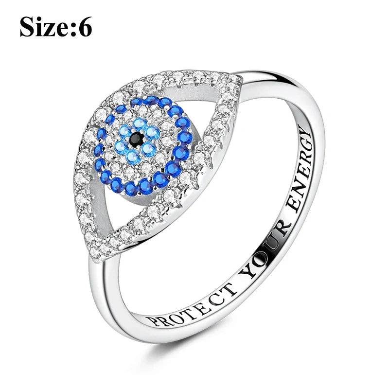 MULA Wedding Band Rings for Women Man 925 Sterling Silver Evil Eye Hand Celtic Knot Four-Leaf Clover Ring Stackable Jewelry Gift