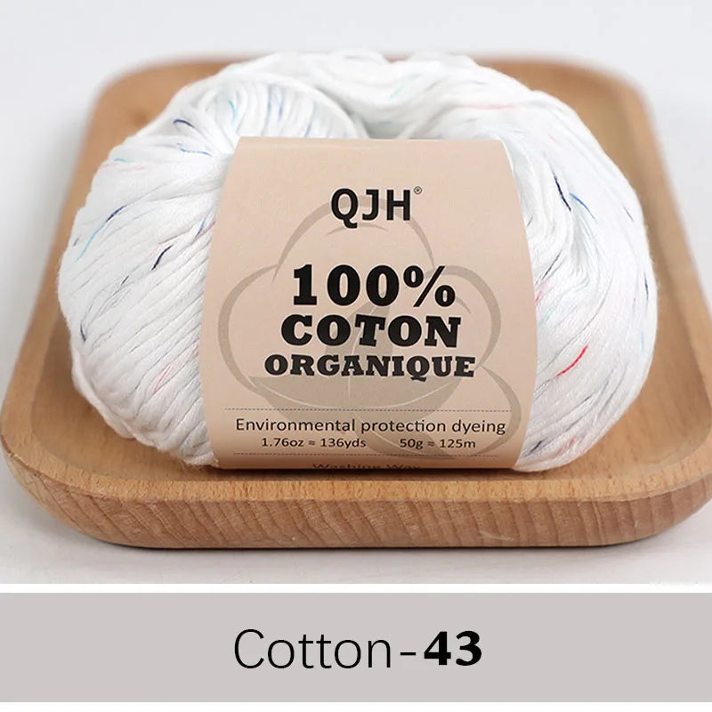 Soft Cotton Baby Yarn Set for Crochet and Knitting Crafts