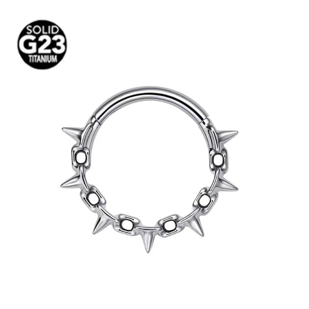G23 Titanium Bee Septum Nose Ring Piercing Body Jewelry 16G Moon Segment Snake Clicker Helix  Ear Cartilage Heart Daith Hoop