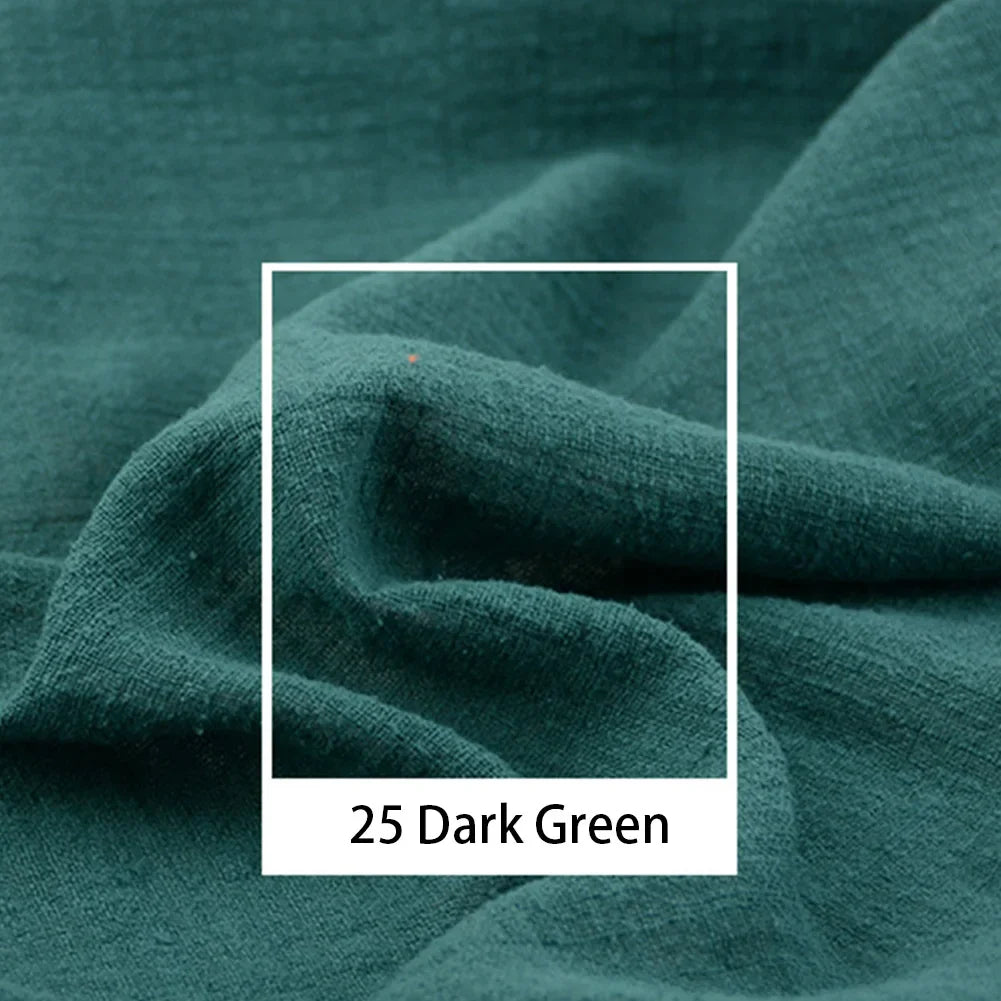 Organic Linen Cotton Fabric for DIY Sewing and Patchwork Crafts