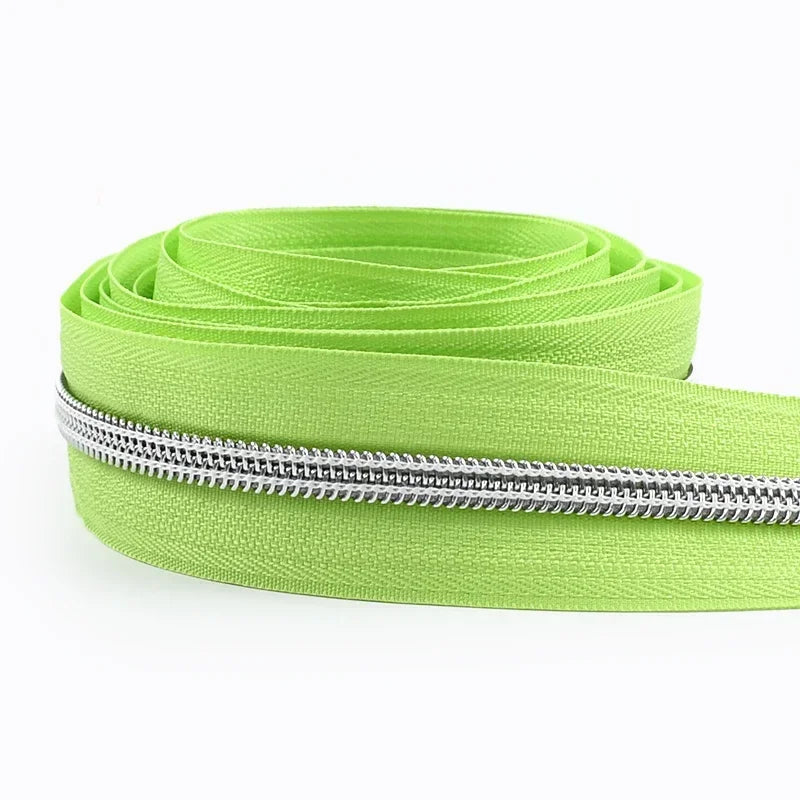 Nylon Zipper Tape Set with Metal Teeth for DIY Sewing