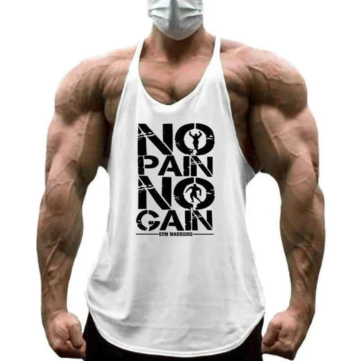 NO PAIN NO GAIN Gym Muscle Workout Sleeveless Tank Top