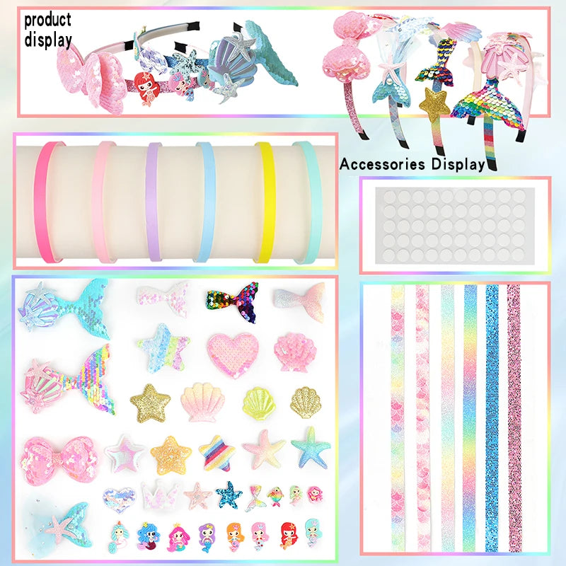 DIY Headband Craft Kit for Kids Hair Accessories Gift Set