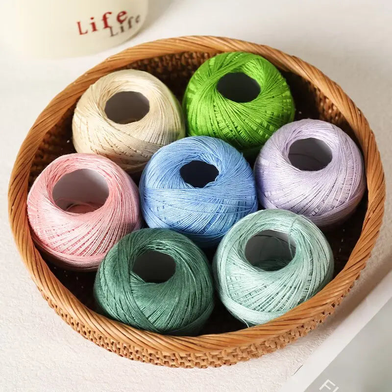 Fine Lace Crochet Yarn for Summer Knitting and DIY Crafts