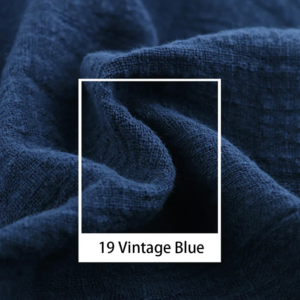 Organic Linen Cotton Fabric for DIY Sewing and Patchwork Crafts