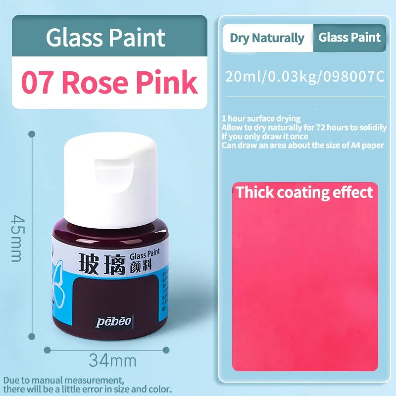 Transparent Glass Paint Set for DIY Stained Glass Art Crafts