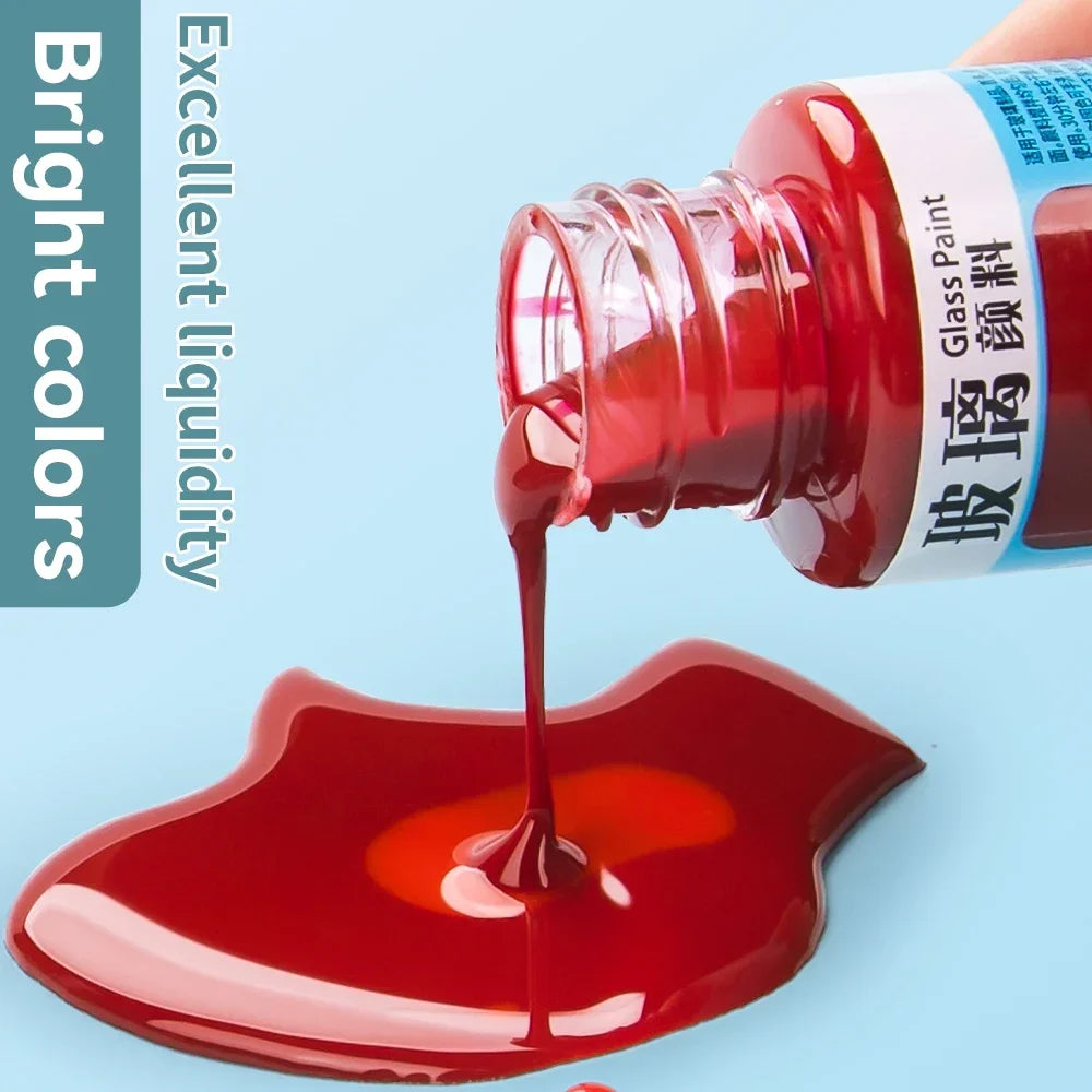 Waterproof Glass Acrylic Paint Set for DIY Art and Craft Projects