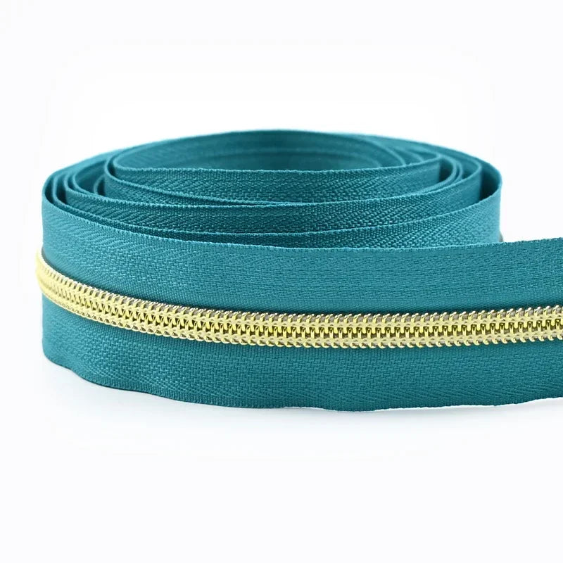 Nylon Zipper Tape Set with Metal Teeth for DIY Sewing