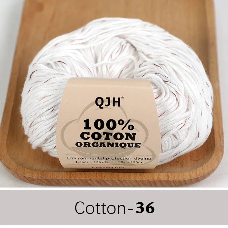 Soft Cotton Baby Yarn Set for Crochet and Knitting Crafts