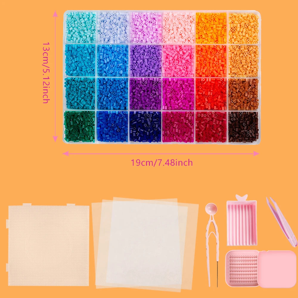 24000pcs Perler Fuse Beads Pixel Art Craft Kit DIY Puzzle