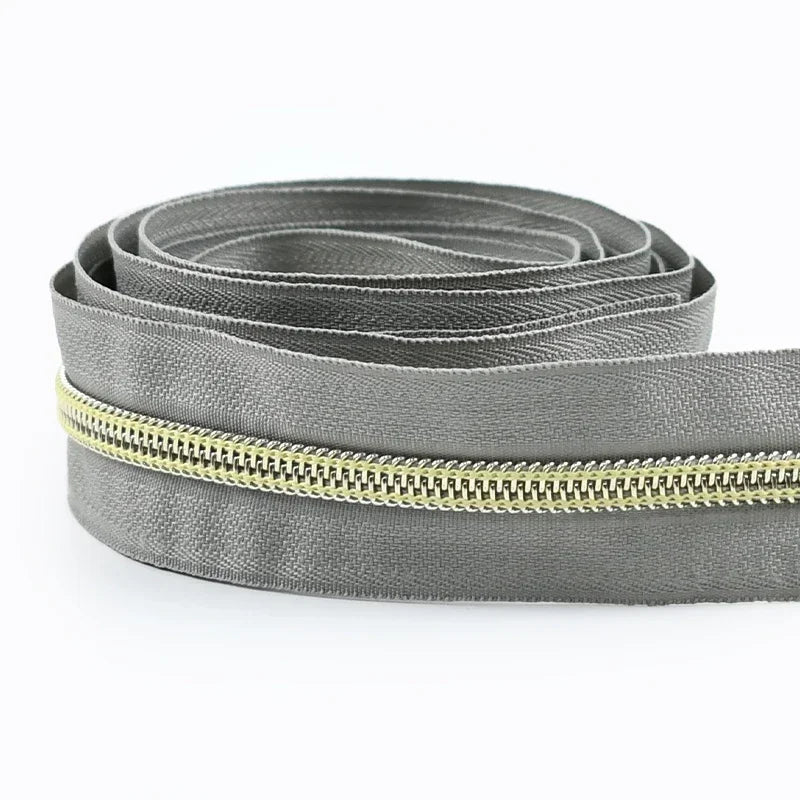 Nylon Zipper Tape Set with Metal Teeth for DIY Sewing