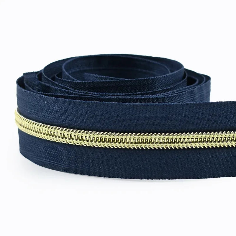 Nylon Zipper Tape Set with Metal Teeth for DIY Sewing