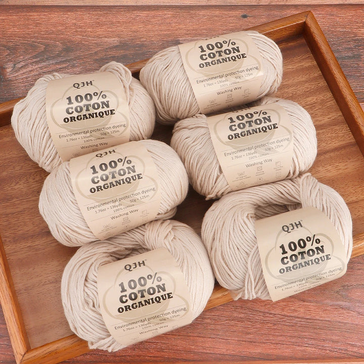 Soft Cotton Baby Yarn Set for Crochet and Knitting Crafts