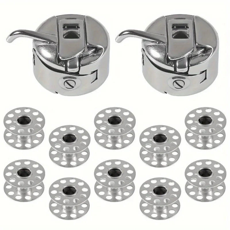 Metal Bobbins and Bobbin Case for Household Sewing Machine Accessories