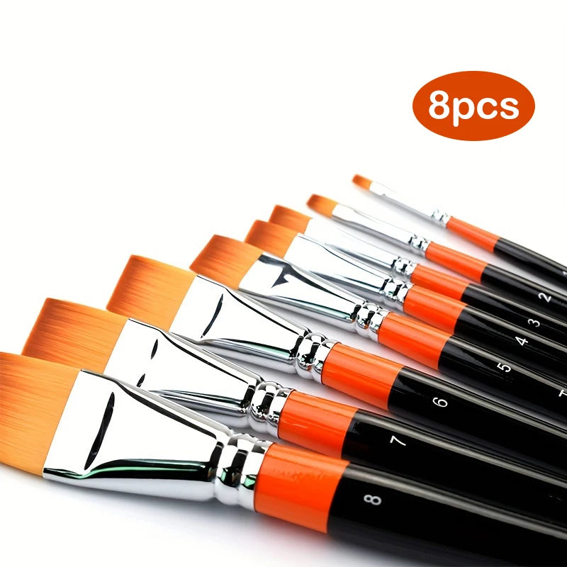Artist Nylon Paint Brush Set for Acrylic Watercolor and Gouache