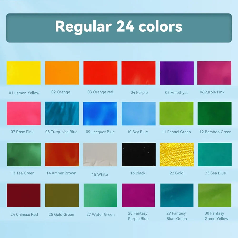 Waterproof Glass Acrylic Paint Set for DIY Art and Craft Projects