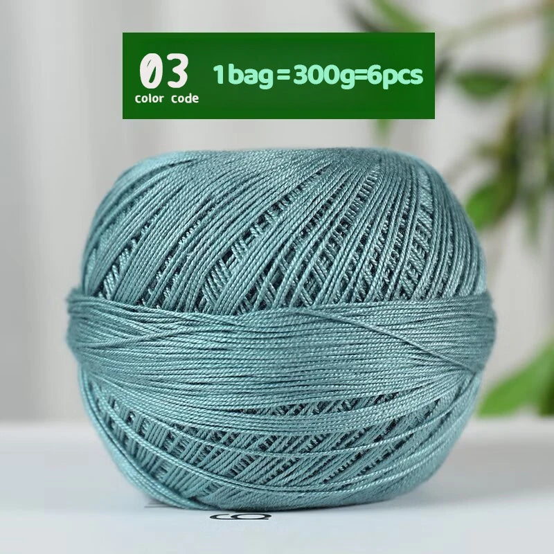 Fine Lace Crochet Yarn for Summer Knitting and DIY Crafts