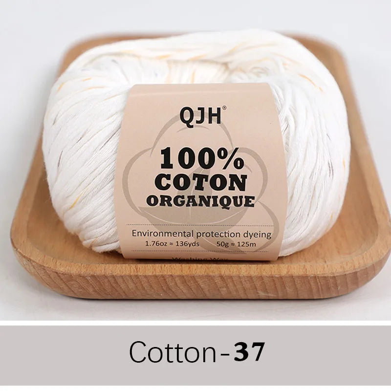 Soft Cotton Baby Yarn Set for Crochet and Knitting Crafts