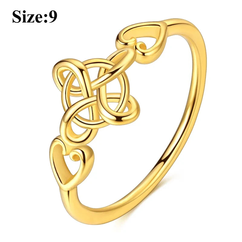 MULA Wedding Band Rings for Women Man 925 Sterling Silver Evil Eye Hand Celtic Knot Four-Leaf Clover Ring Stackable Jewelry Gift