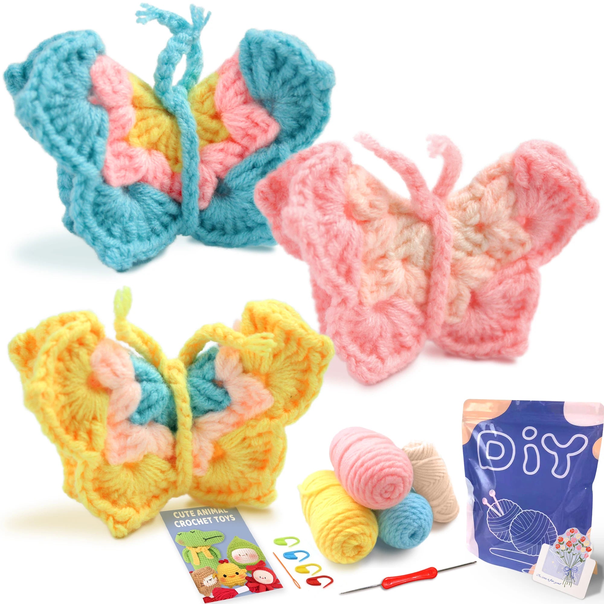 Animal Crochet Starter Kit for Beginners DIY Knitting Craft Set