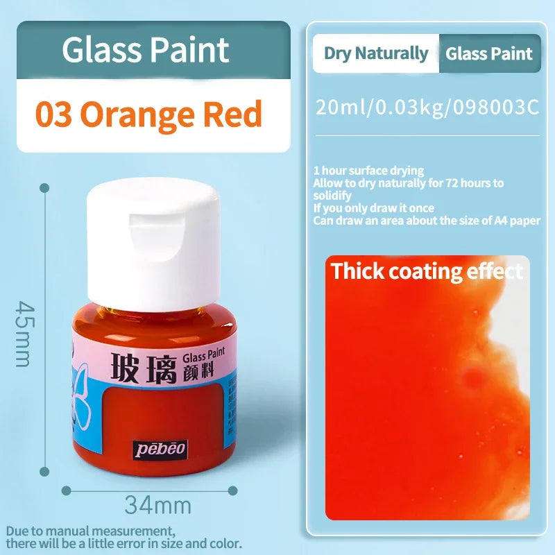 Waterproof Glass Acrylic Paint Set for DIY Art and Craft Projects