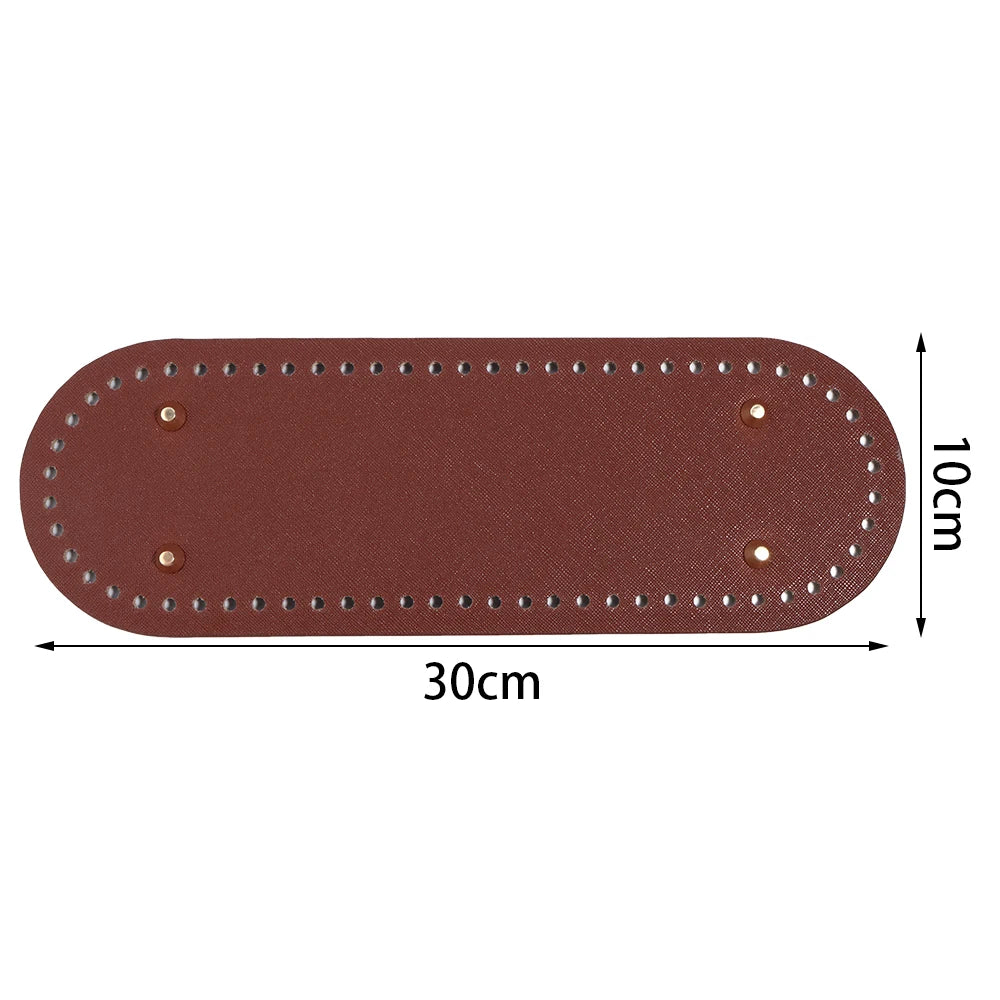 PU Leather Crochet Bag Bottom for DIY Knitting and Weaving Crafts