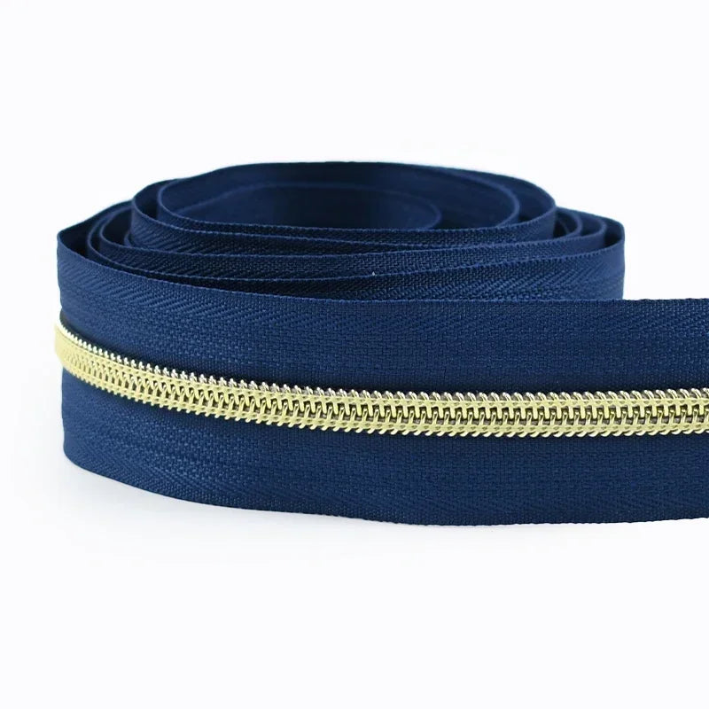 Nylon Zipper Tape Set with Metal Teeth for DIY Sewing