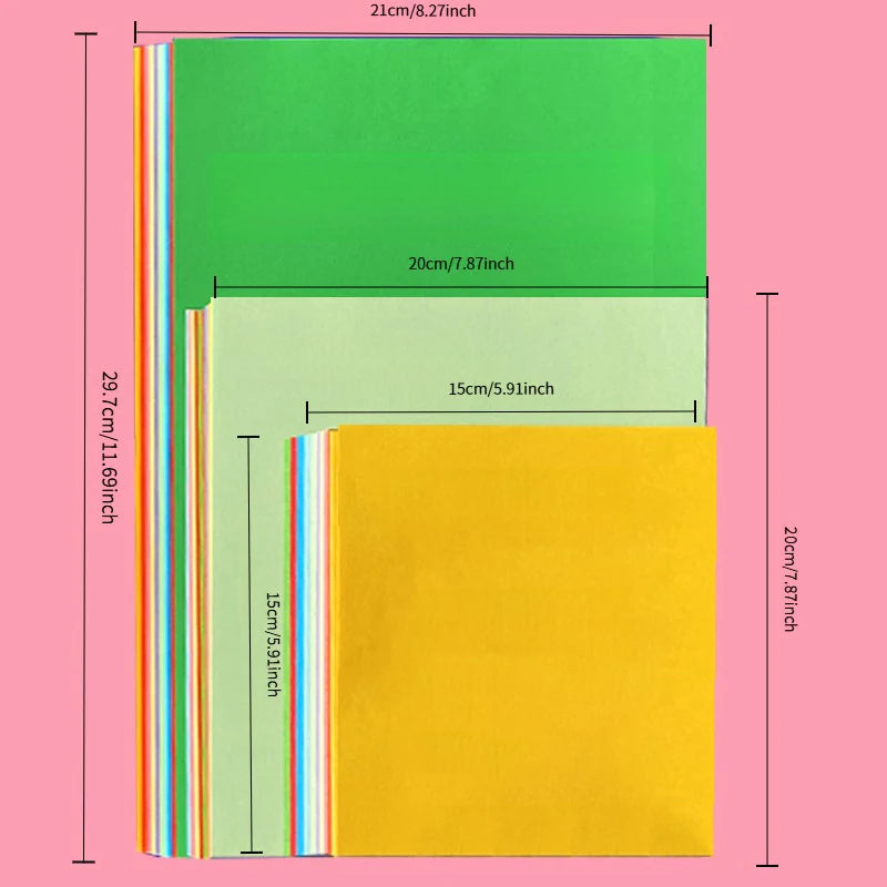 Colorful Origami Paper Set for DIY Kids Handmade Craft Projects