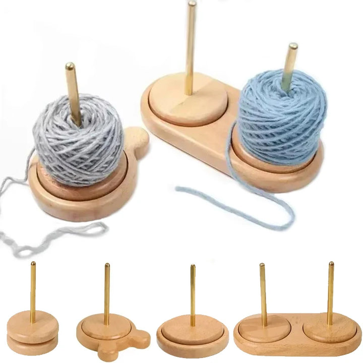 Wooden Yarn Holder Stand for Crochet Knitting Sewing Thread Tools