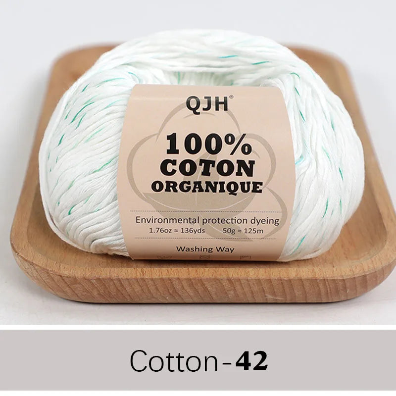 Soft Cotton Baby Yarn Set for Crochet and Knitting Crafts