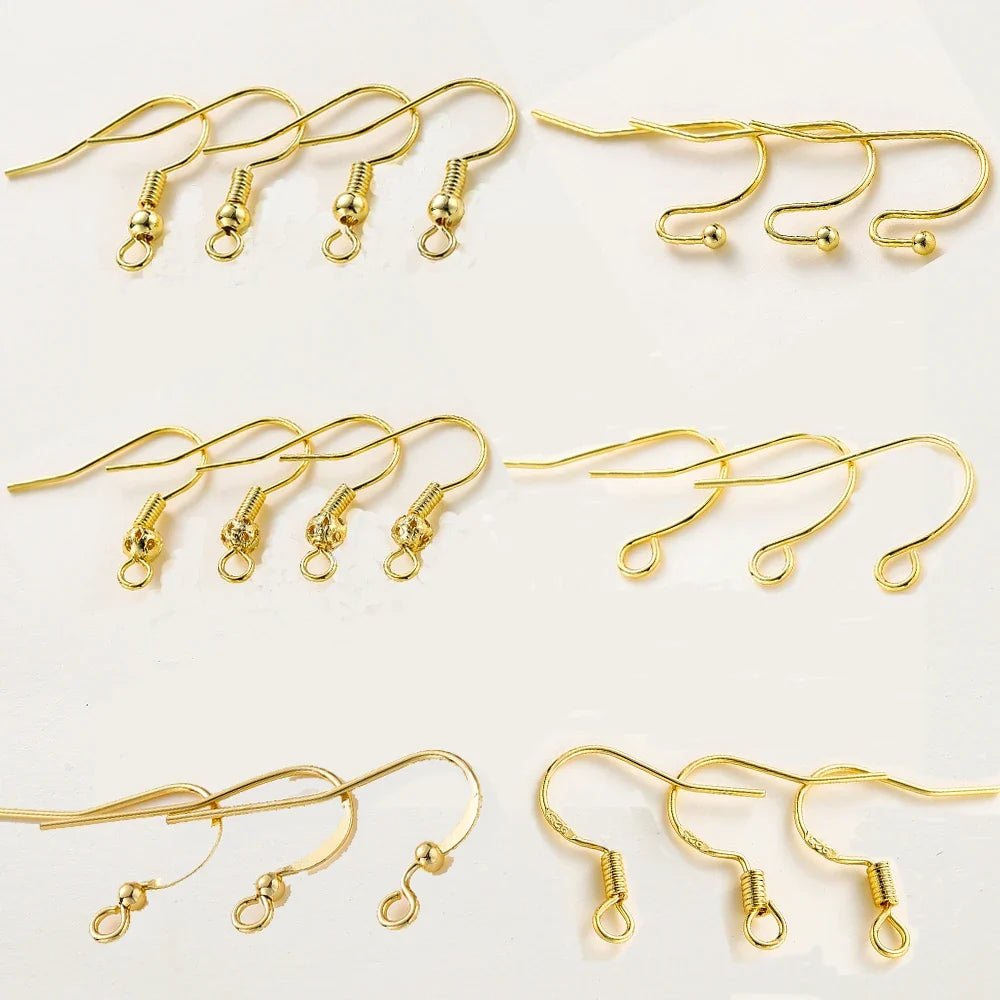 20pc Gold Plated Earring Wires & Hook Findings Set | 6 Styles | DIY Jewelry Making