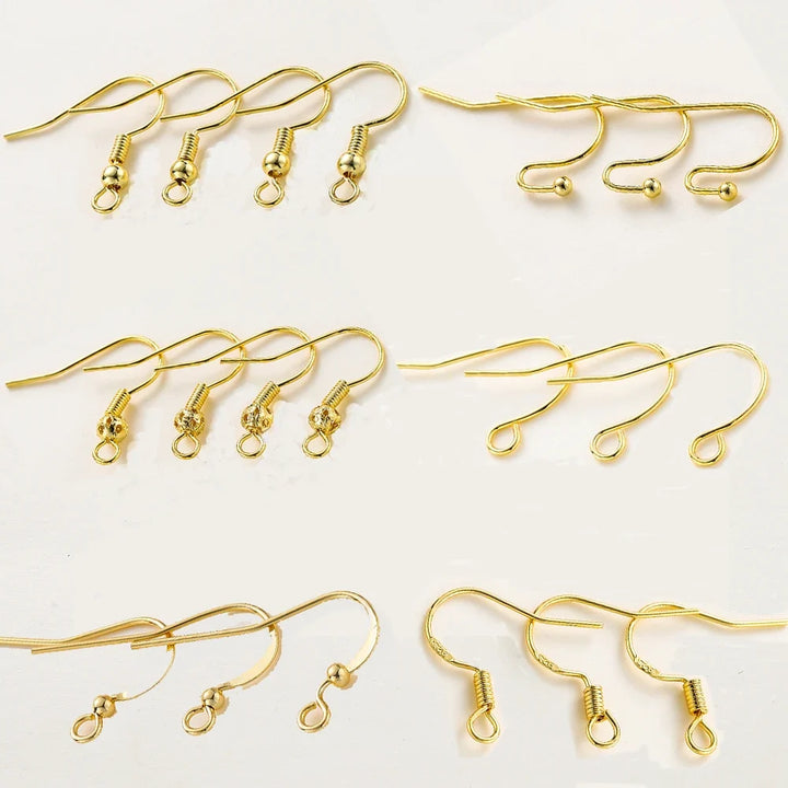 20pc Gold Plated Earring Wires & Hook Findings Set | 6 Styles | DIY Jewelry Making