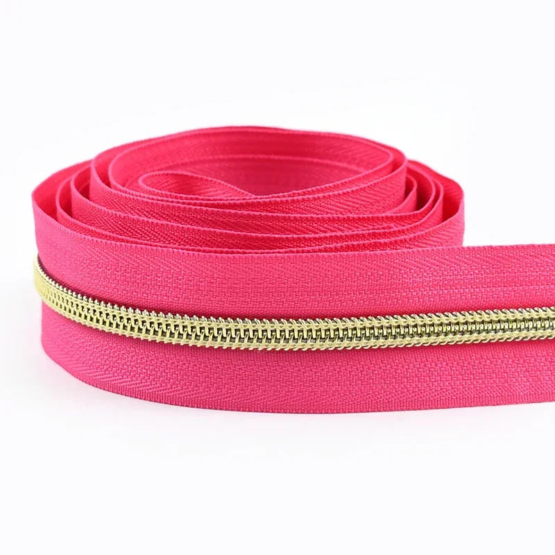 Nylon Zipper Tape Set with Metal Teeth for DIY Sewing