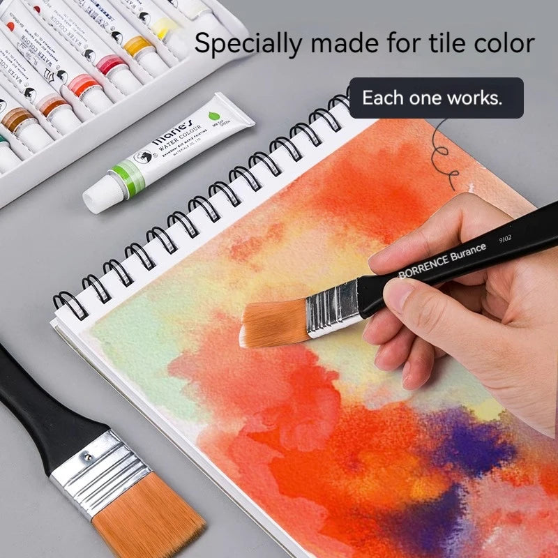 Memory Nylon Paint Brush Set for Acrylic Watercolor and Oil