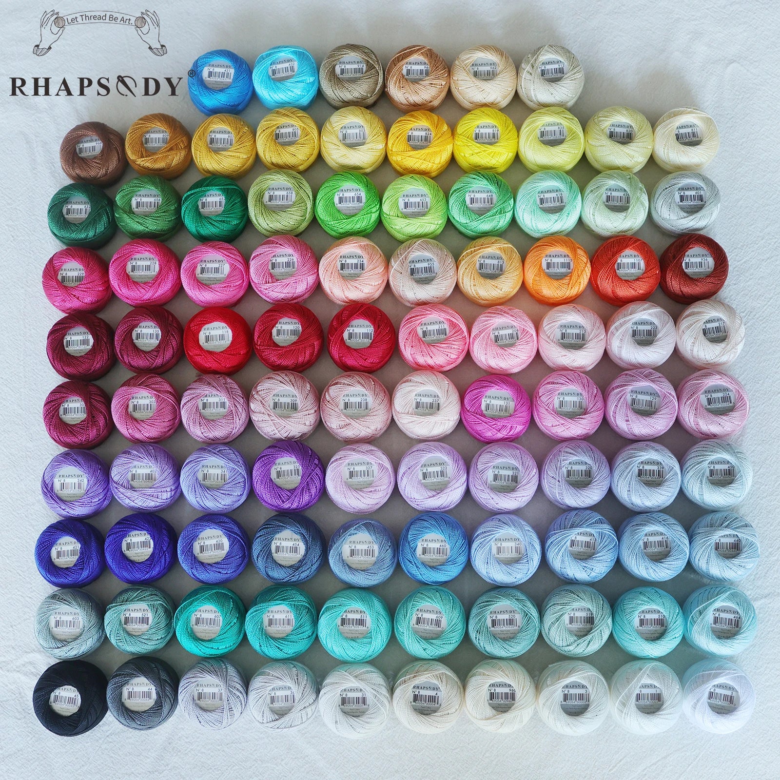 Pearl Cotton Crochet Thread for Embroidery Sewing and Needlework Crafts
