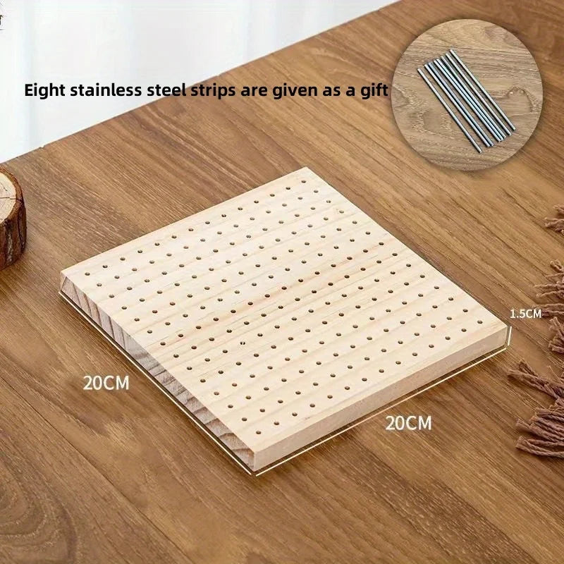 Bamboo Crochet Blocking Plate for Weaving and Knitting Projects Crafts