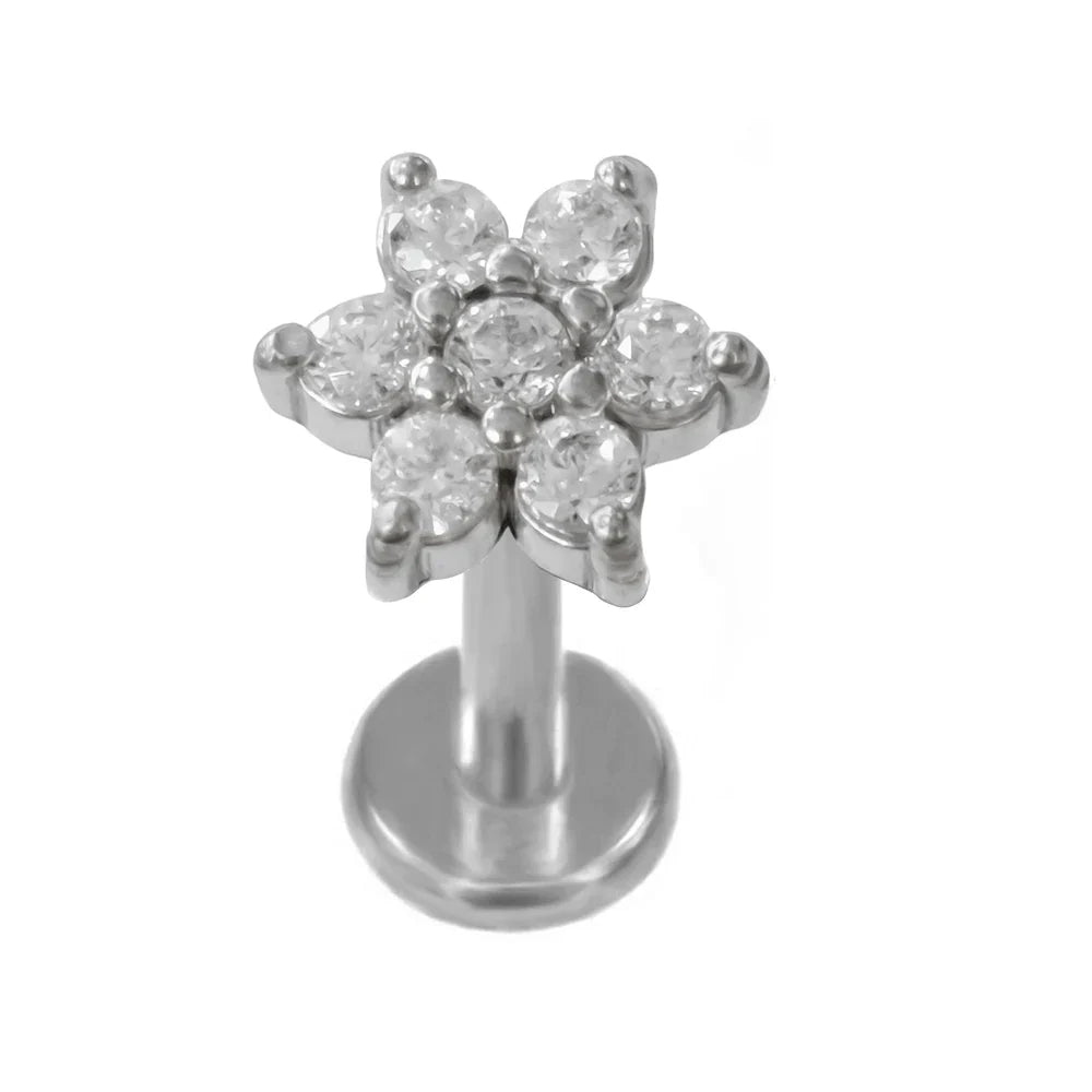 Lightning Internal Thread Labret Piercing Crown Bee Flowers Cartilage Earring Tragus Conch 316L Stainlesss Steel Body Jewelry