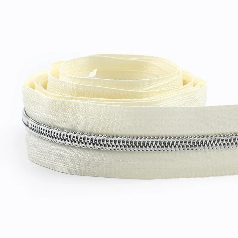 Nylon Zipper Tape Set with Metal Teeth for DIY Sewing