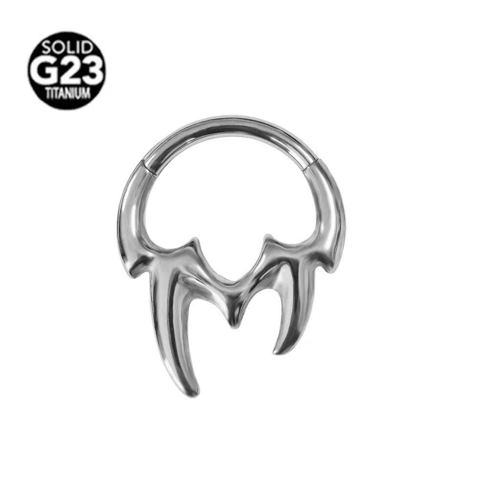 G23 Titanium Bee Septum Nose Ring Piercing Body Jewelry 16G Moon Segment Snake Clicker Helix  Ear Cartilage Heart Daith Hoop