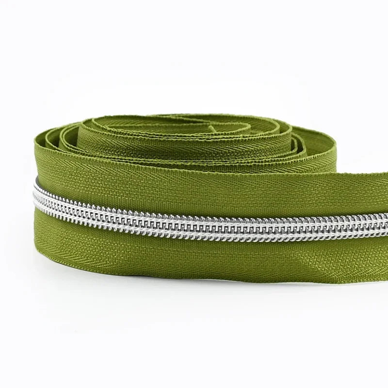 Nylon Zipper Tape Set with Metal Teeth for DIY Sewing