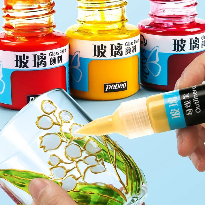 Transparent Glass Paint Set for DIY Stained Glass Art Crafts