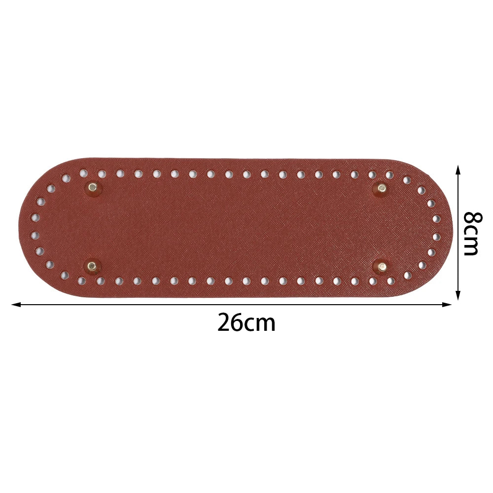 PU Leather Crochet Bag Bottom for DIY Knitting and Weaving Crafts