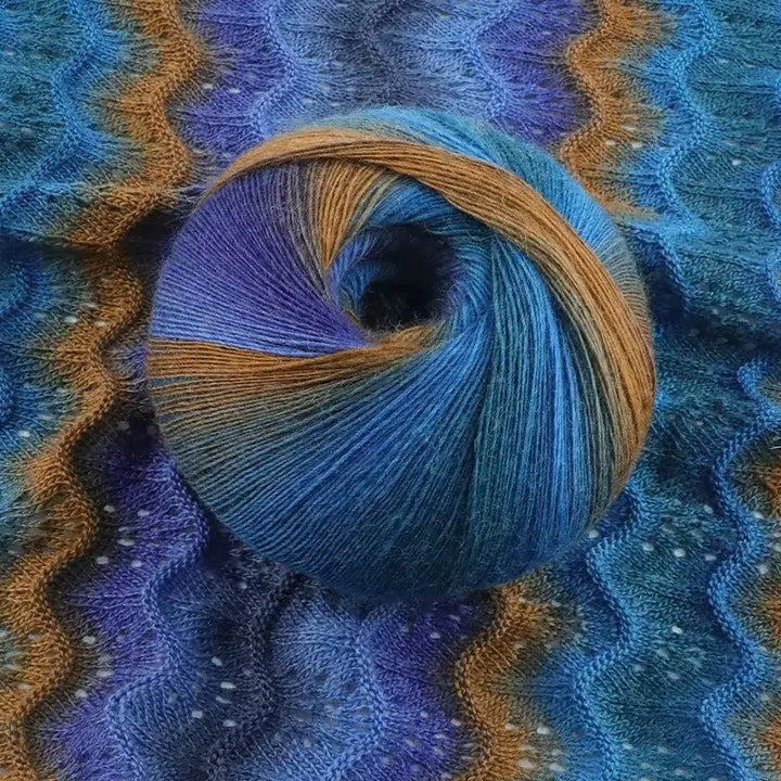 Gradient Rainbow Wool Yarn Skeins for Crochet and Knitting Crafts