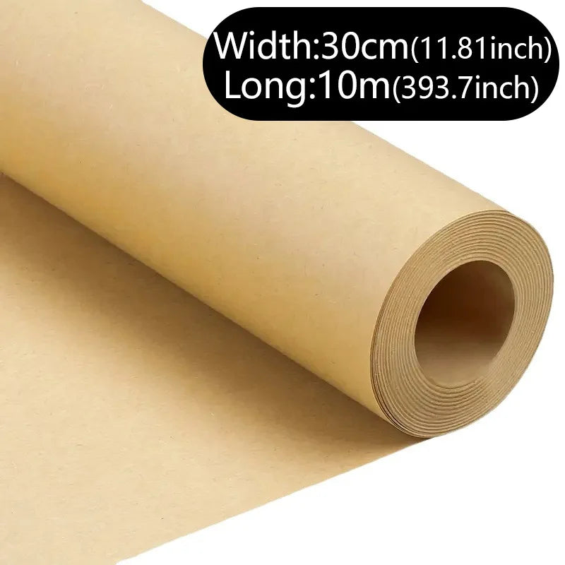 Eco-Friendly Brown Kraft Paper Roll for Packaging and DIY Crafts