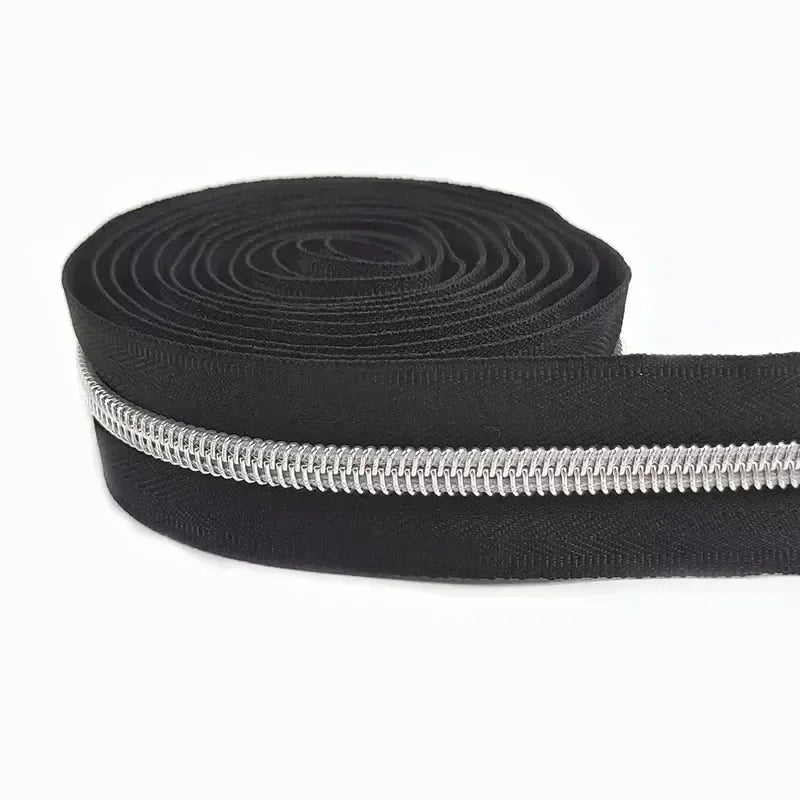 Nylon Zipper Tape Set with Metal Teeth for DIY Sewing