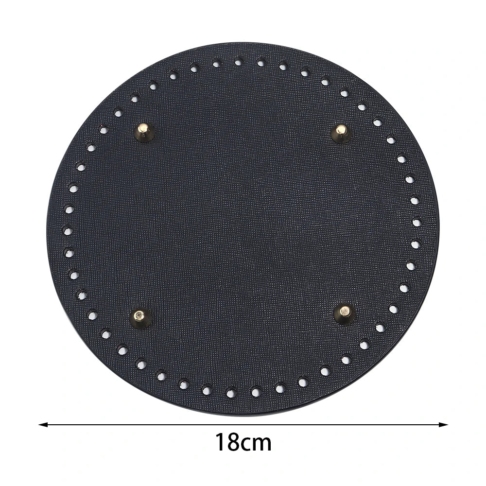 PU Leather Crochet Bag Bottom for DIY Knitting and Weaving Crafts