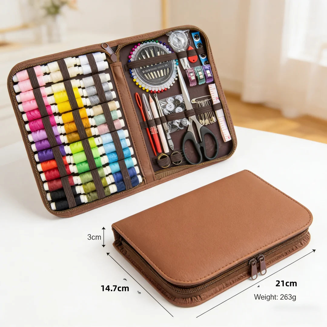 170-Piece Portable Sewing Kit with DIY Hand Tools and Accessories
