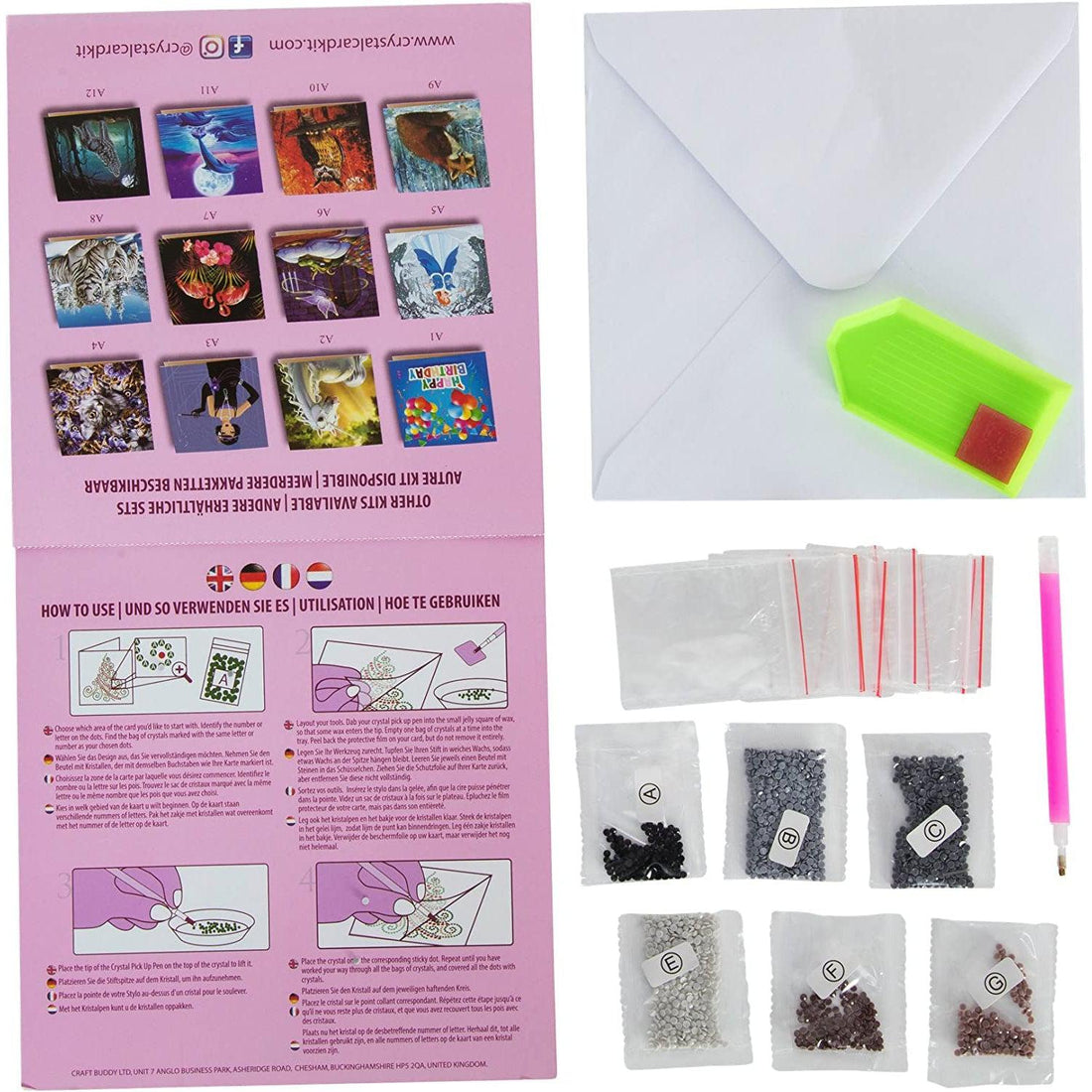 Seahorse Crystal Art Card Kit Craft Buddy