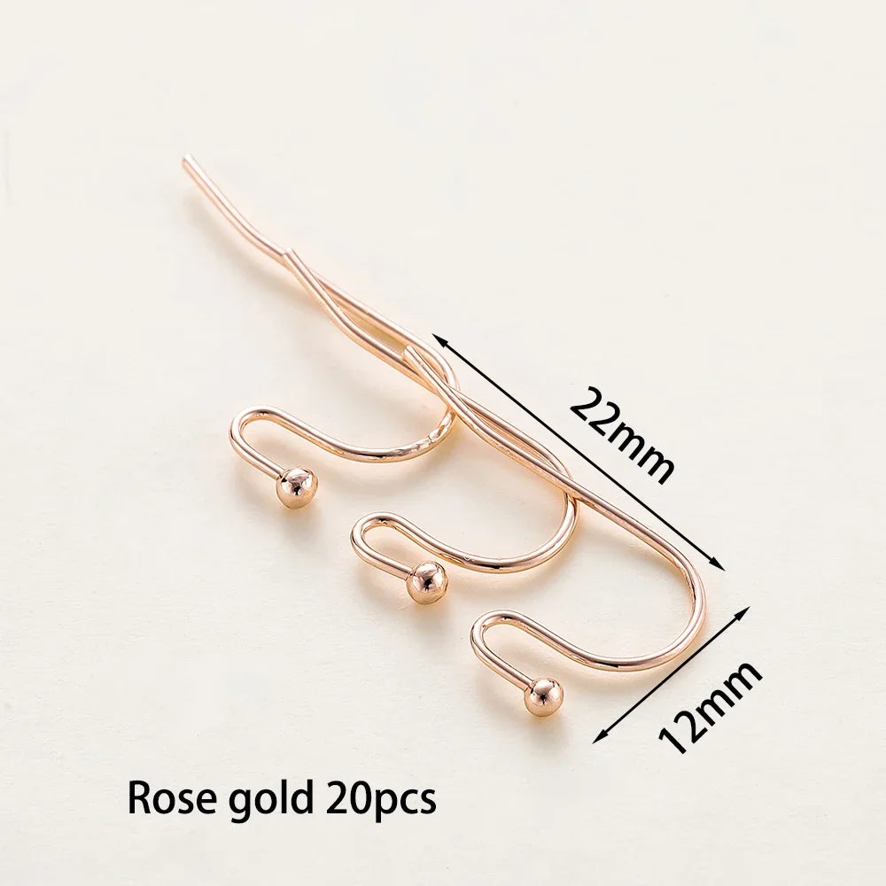 20pc Gold Plated Earring Wires & Hook Findings Set | 6 Styles | DIY Jewelry Making